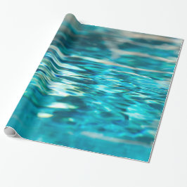 Papel De Presente Água Abstrato Azul Turquesa Verde Mar Aqua