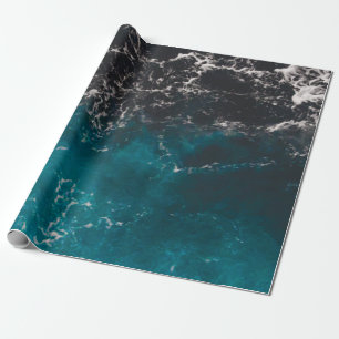Papel De Presente Água do mar azul-esbranquiçada azul-esbranquiça