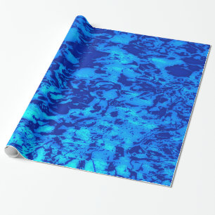 Papel De Presente Água doce do oceano personalizada Navy Deep