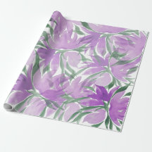 Água-forte Floral Elegante Lavanda Roxa