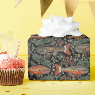 Papel De Presente Água fresca De Peixe De Design De Capa Pequena Pes