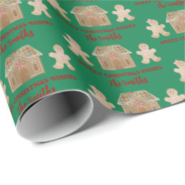 Papel De Presente Água Pão Gingerido Doces Desejos de Natal