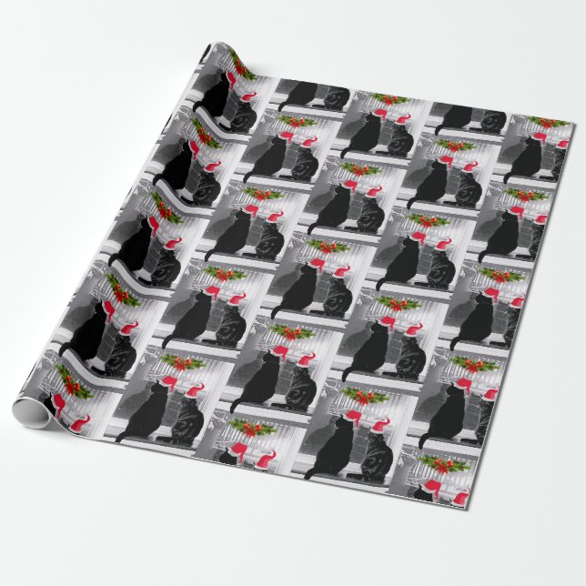 Papel De Presente Aguardando Papais noeis (Desenrolado)