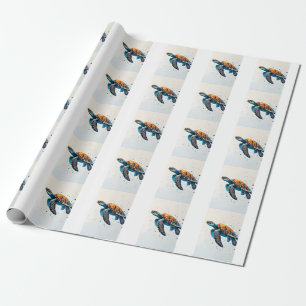 Papel De Presente Águas Calmas: Celebrar Tartarugas do Mar com ocean