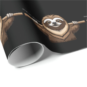 Papel De Presente "Aguente firme": Palavras encorajadoras de Sloth