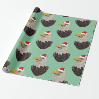 Papel De Presente Águia careca vestindo um Chapéu Santa