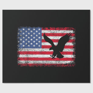 Papel De Presente Águia da Bandeira Americana EUA