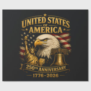 Papel De Presente Águia do 250º Aniversário dos Estados Unidos da Am