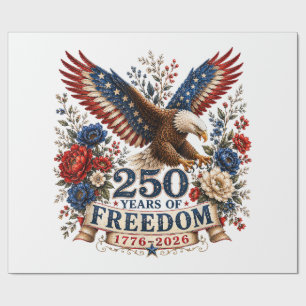 Papel De Presente Águia dos 250 Anos de Liberdade Aniversário de 250