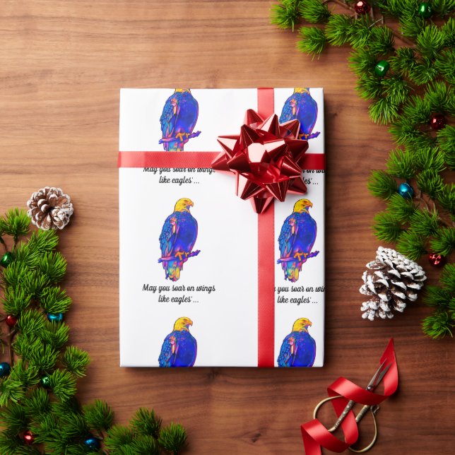Papel De Presente Águia em cores Bíblias como águias (Presente de Natal)