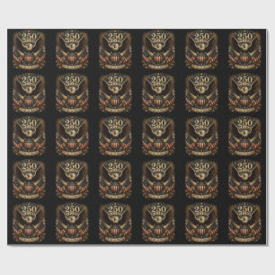 Papel De Presente Águia Patriótica Americana 1776 2026 250º 4 de Jul