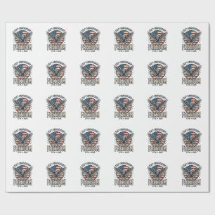 Papel De Presente Águia Patriótica do 250º Aniversário da Liberdade 