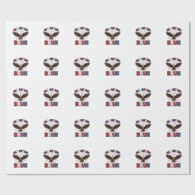 Papel De Presente Águia Patriótica Seis Sete Bruh Design Vector_1 (Aberto)