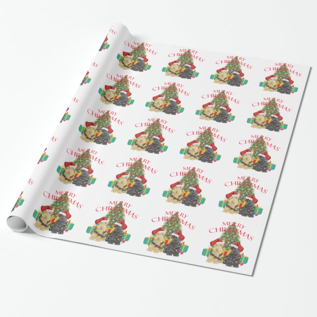 Papel De Presente Ajudantes do Papai Noel (Desenrolado)