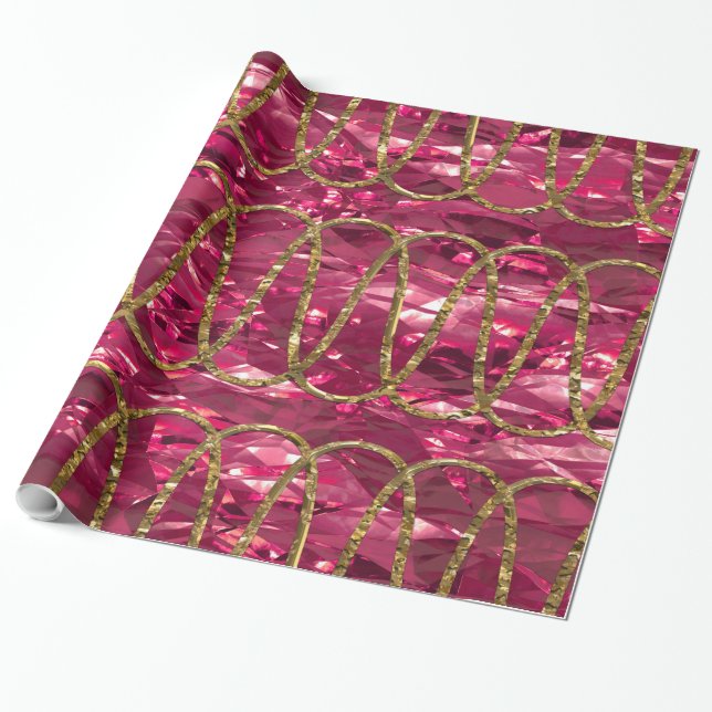 Papel De Presente Aka Crimstone elegante (Desenrolado)
