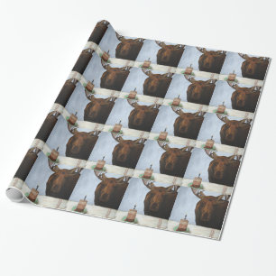 Papel De Presente Alces do chocolate