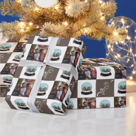 Papel De Presente Aldeia de Bola de Neve de Vidro Foto de Natal Marr