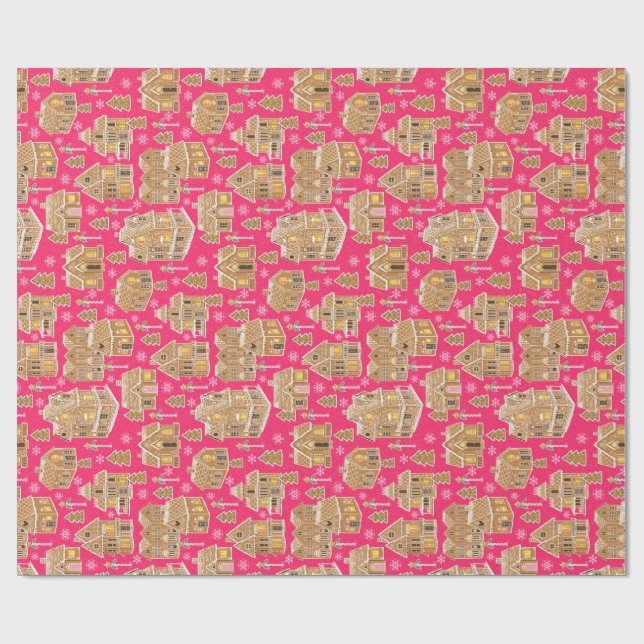 Papel De Presente Aldeia de Férias Gingerbread (Aberto)