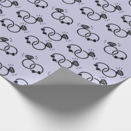 Papel De Presente Alegres Alianças de Casamento para Presentes de No