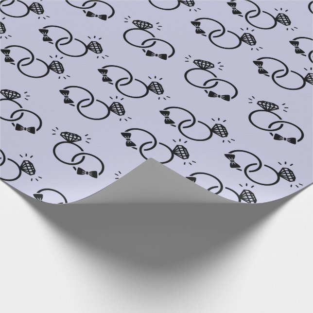 Papel De Presente Alegres Alianças de Casamento para Presentes de No (Ponta)