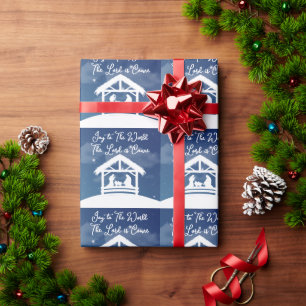Papel De Presente Alegria ao Mundo Natal Religioso Natividade