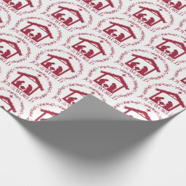 Papel De Presente Alegria ao Mundo Natal Vermelho