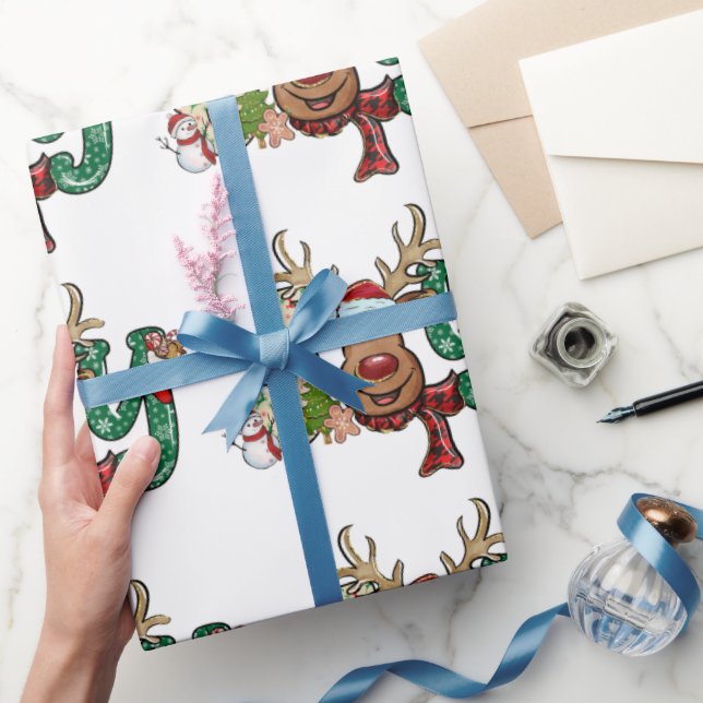 Papel De Presente alegria de Natal (Presentear)