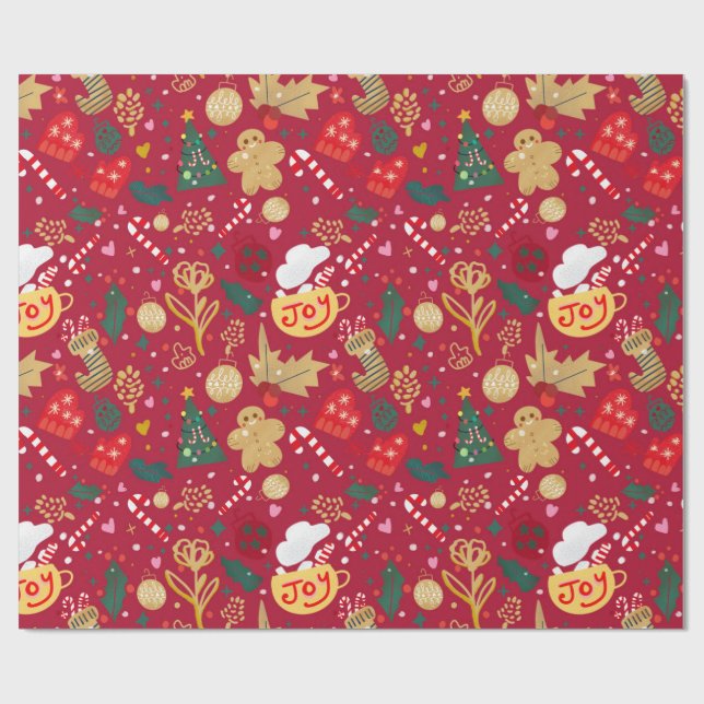 Papel De Presente Alegria de Natal (Aberto)