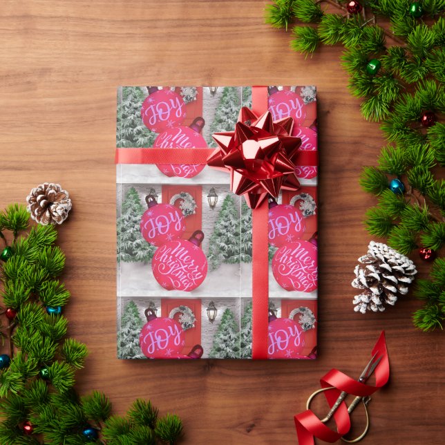 Papel De Presente Alegria e Feliz Natal (Presente de Natal)