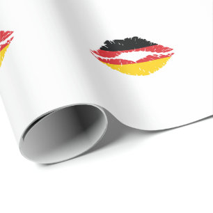 Papel De Presente Alemanha Mund mit Flagge