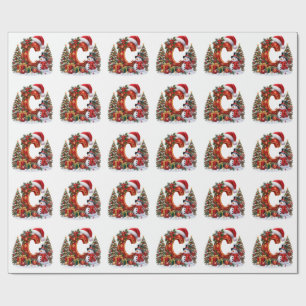 Papel De Presente Alfabeto do País das Maravilhas de Inverno Carta C