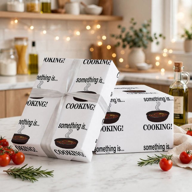 Papel De Presente Algo está Cozinhando (Criador carregado)