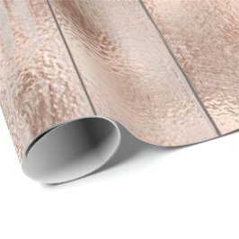 Papel De Presente Algodão de metal Dourado Rosa de madeira Cor-de-ro