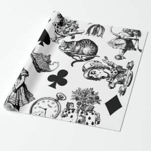 Papel De Presente Alice Coelho Branco País das Maravilhas Clássico