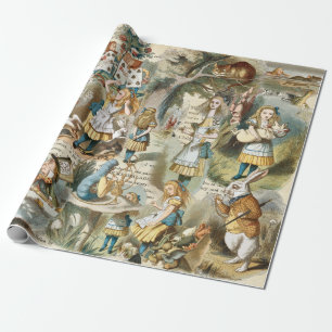 Papel De Presente Alice In Wonderland Wrappaper
