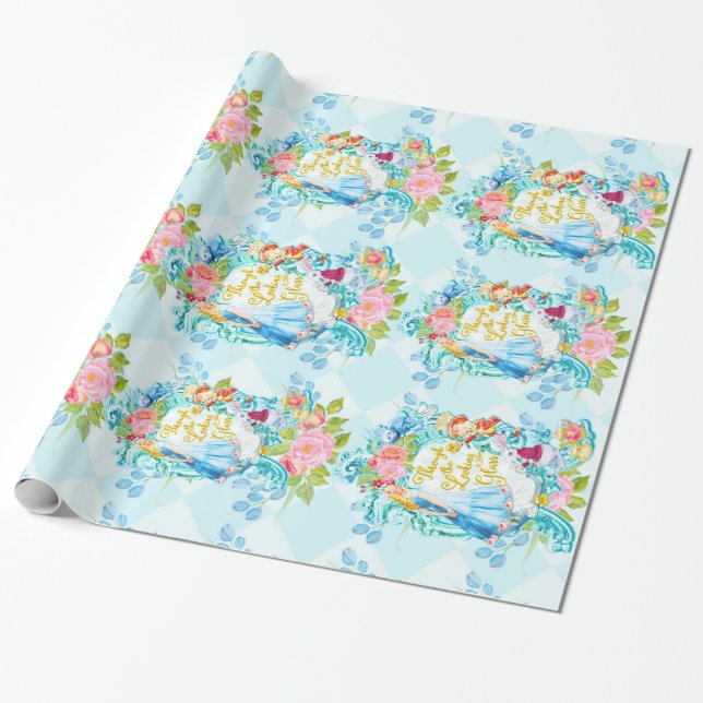 Papel De Presente Alice In Wonderland Wrappaper (Desenrolado)