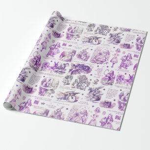 Papel De Presente Alice no País das Maravilhas das Citações do Toile