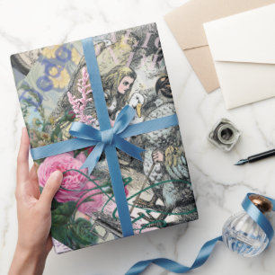 Papel De Presente Alice no País das Maravilhas Trabalho de arte