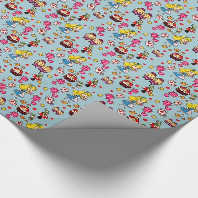 Papel De Presente Alice Wonderland Mad Hatter Cat Doodle Art de Leah (Ponta)