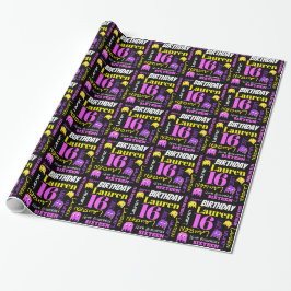 Papel De Presente Alienígena de jogos Pixel, garotas personalizadas 