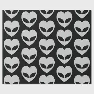 Papel De Presente Alienígena Love Heart