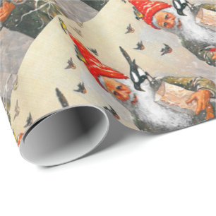 Papel De Presente Alimentando os pássaros