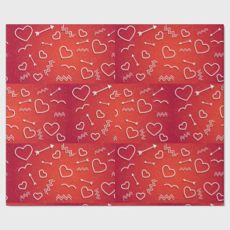 Papel De Presente Aljava de Cupido: Padrão Abstrato Geométrico de Am