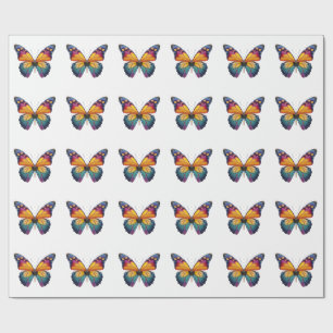 Papel De Presente Almofada com um desenho de uma Borboleta colorida.
