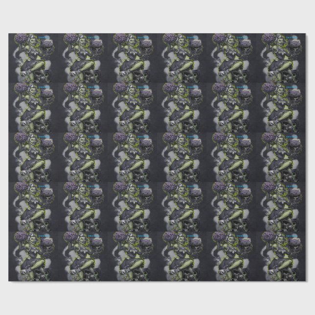 Papel De Presente Almofada de Arremesso de Arte de Terror de Cheerle (Aberto)
