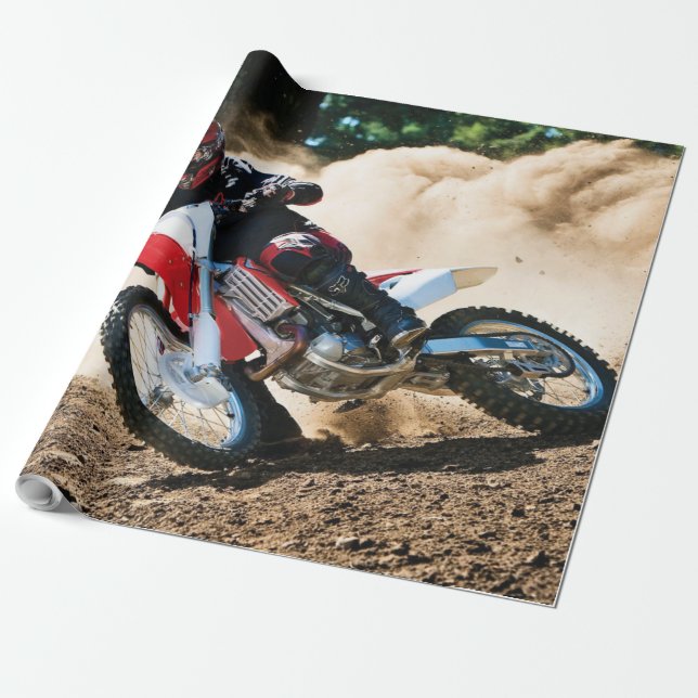 Papel De Presente Almofada de motocross (Desenrolado)
