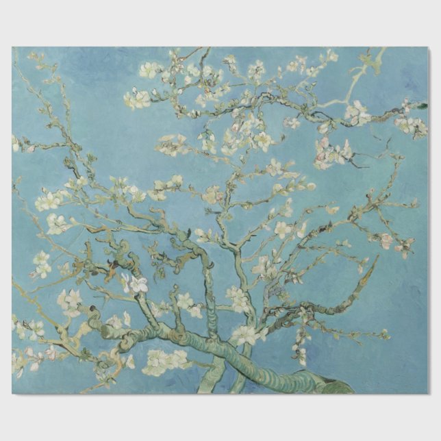 Papel De Presente Almond Blossoms por Vincent Van Gogh (Aberto)
