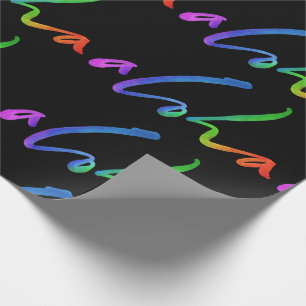 Papel De Presente Aloha - Letra Tropical Negra - Havaí Hawai'i