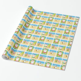 Papel De Presente Aloha Santa Claus Wraptor Paper