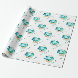 Papel De Presente Aloha Tropical